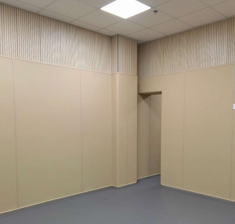 紀檢談話室軟包安裝前整體構(gòu)建